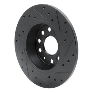 Audi A3 Quattro Brake Rotor (1) - Rear Left - R1 Concepts - Drilled & Slotted - Black - `05-`18 Audi A3 Quattro Brake Rotor (1) - Rear Left - R1 Concepts - Drilled & Slotted - Black - `05-`18